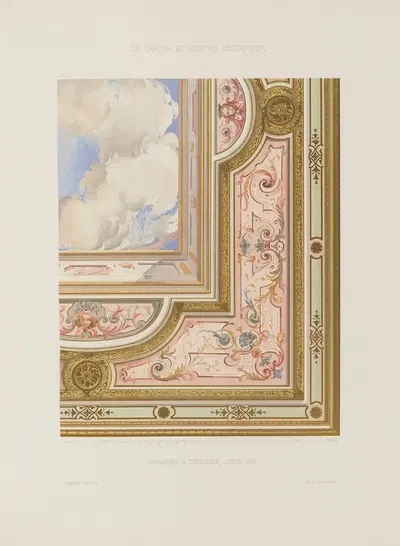 Спальня Людовика XIV by А. Дезен, 1910 — digital art print download