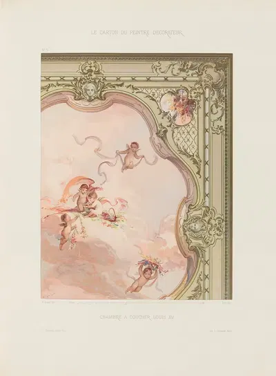Спальня в стиле Людовика XV by А. Дезен, 1910 — digital art print download