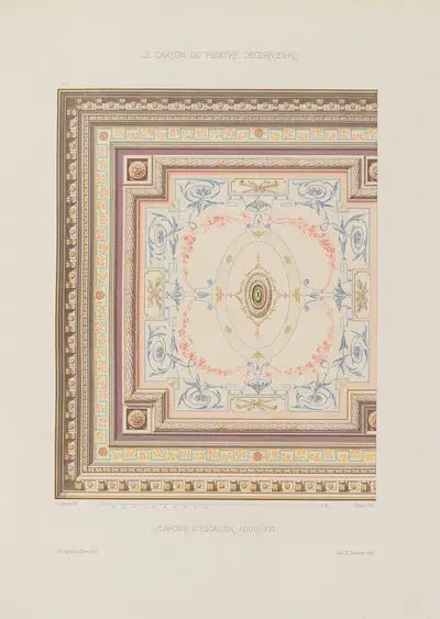 Потолок лестницы Людовика XVI by А. Дезен, 1910 — digital art print download