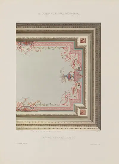Спальня в стиле Людовика XVI by А. Дезен, 1910 — digital art print download