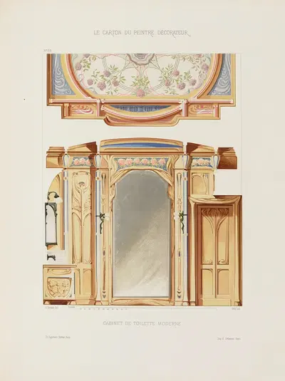 Современный туалетный кабинет by А. Дезен, 1910 — digital art print download