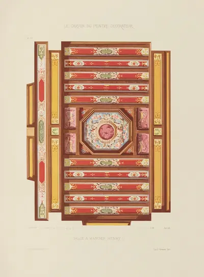 Столовая в стиле Генри II by А. Дезен, 1910 — digital art print download