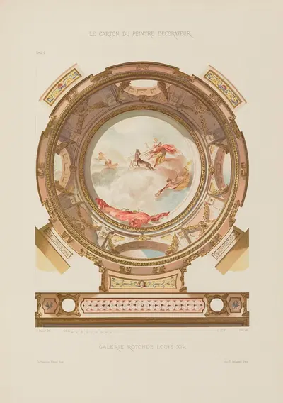 Галерея ротонды Людовика XIV by А. Дезен, 1910 — digital art print download