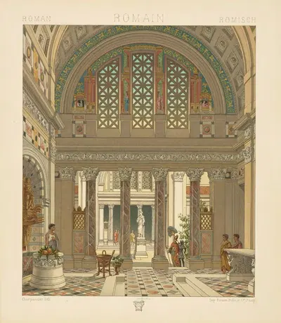 Реставрация интерьера дворца by Огюст Расине, 1876-1888 — digital art print download