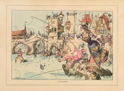 La ville heureuse by Albert Robida, 1881 — digital art print download