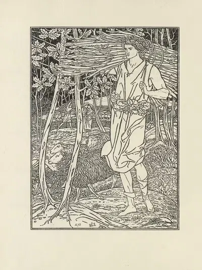 Октябрь by Артур Джозеф Гаскин, 1896 — digital art print download