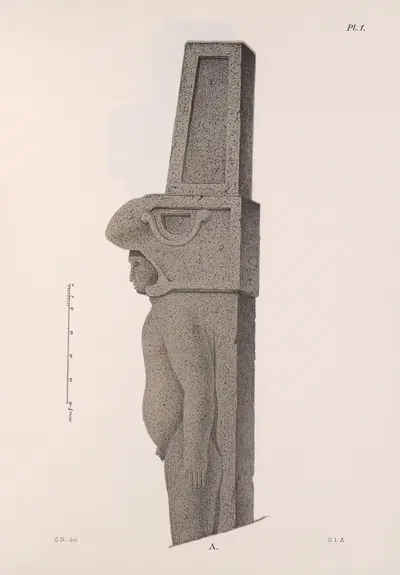Nicaraguan antiquities Pl.02 by Carl Bovallius, 1886 — digital art print download