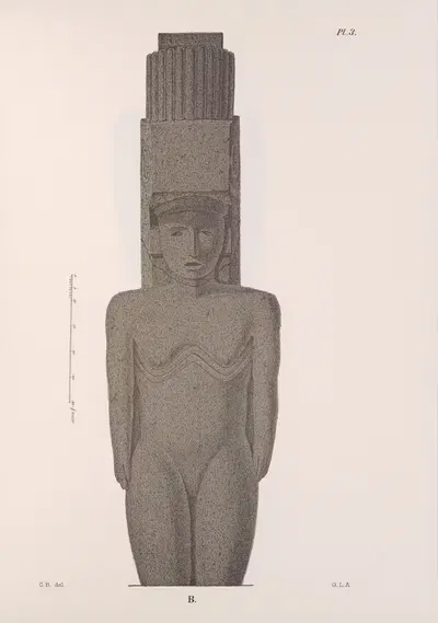 Nicaraguan antiquities Pl.04 by Carl Bovallius, 1886 — digital art print download