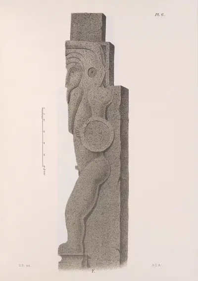 Nicaraguan antiquities Pl.07 by Carl Bovallius, 1886 — digital art print download