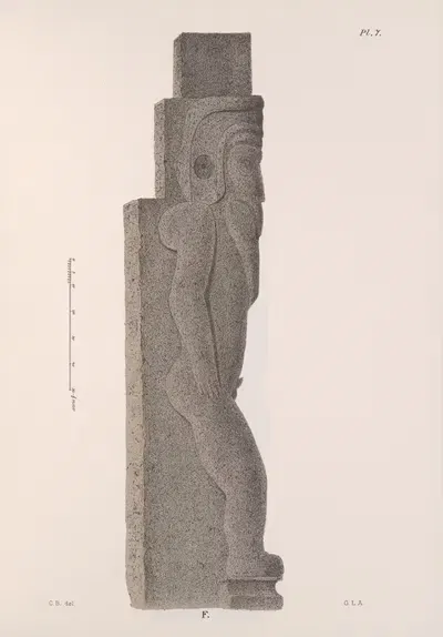 Nicaraguan antiquities Pl.08 by Carl Bovallius, 1886 — digital art print download