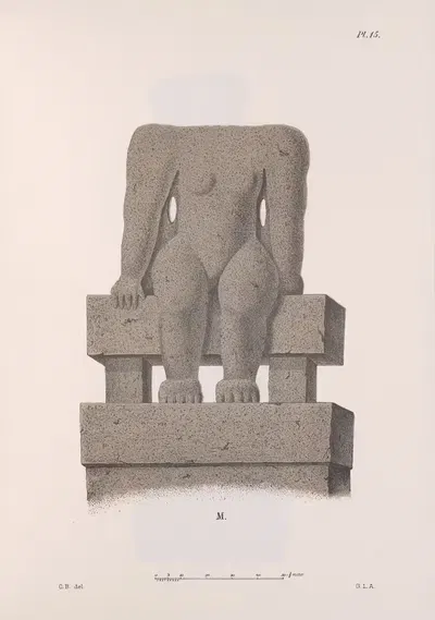 Nicaraguan antiquities Pl.16 by Carl Bovallius, 1886 — digital art print download