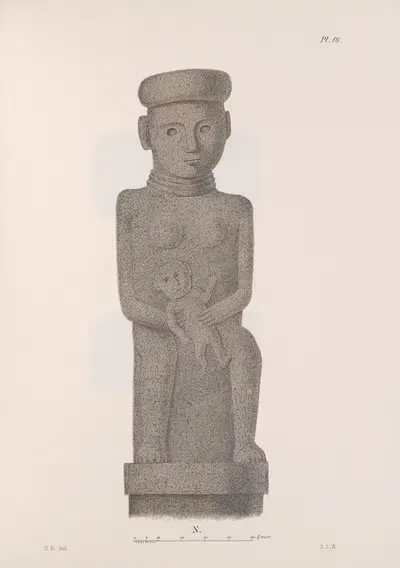 Nicaraguan antiquities Pl.17 by Carl Bovallius, 1886 — digital art print download