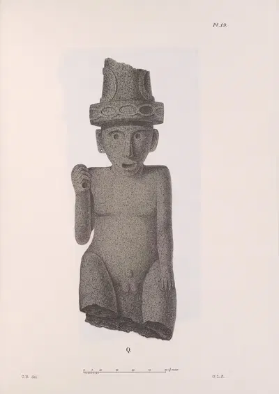 Nicaraguan antiquities Pl.20 by Carl Bovallius, 1886 — digital art print download