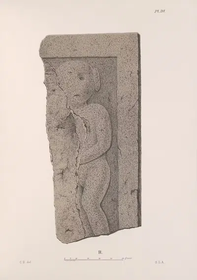 Nicaraguan antiquities Pl.21 by Carl Bovallius, 1886 — digital art print download