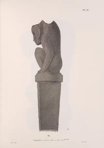 Nicaraguan antiquities Pl.23 by Carl Bovallius, 1886 — digital art print download