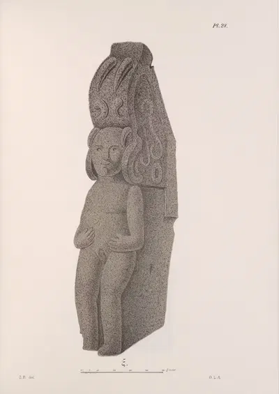 Nicaraguan antiquities Pl.29 by Carl Bovallius, 1886 — digital art print download