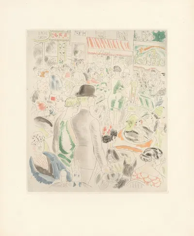 La rue Lepic by Chas Laborde, 1926 — digital art print download