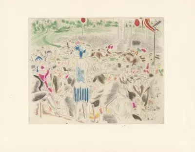 Le Pesage by Chas Laborde, 1926 — digital art print download