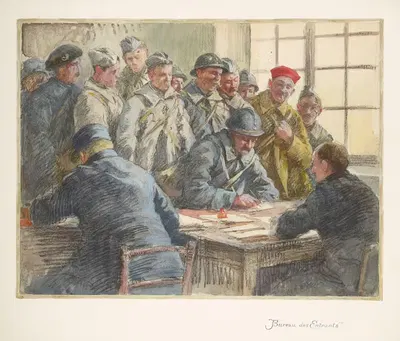 Бюро входящих by Этьен Мондине, 1916 — digital art print download