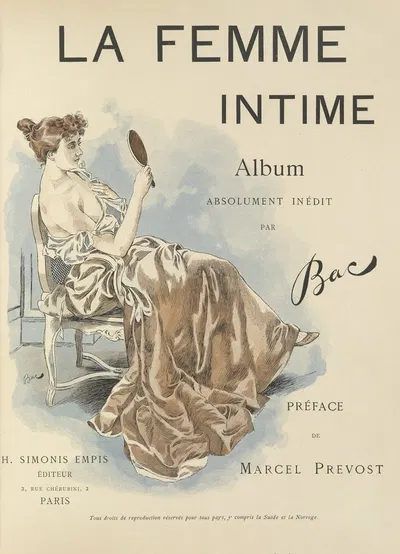 La femme intime – cover by Ferdinand Bac, 1894 — digital art print download