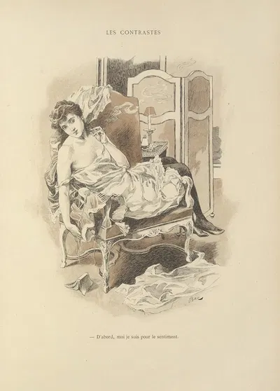 Les contrastes by Ferdinand Bac, 1894 — digital art print download