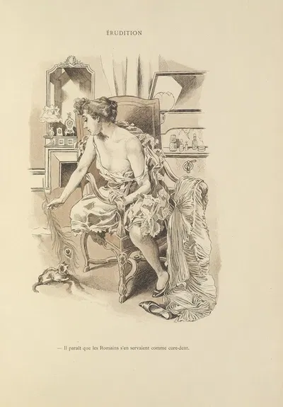 Érudition by Ferdinand Bac, 1894 — digital art print download