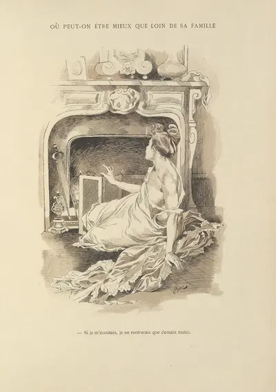 Où peut on être mieux que lion de sa famille by Ferdinand Bac, 1894 — digital art print download