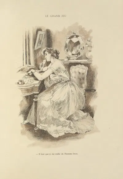 Le grand jeu by Ferdinand Bac, 1894 — digital art print download