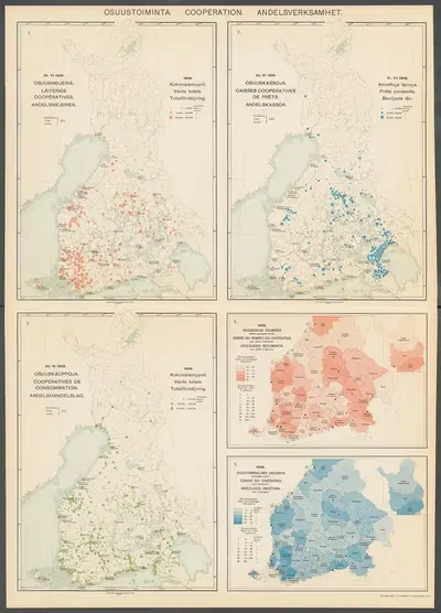 Atlas ofver Finland Pl.51 by Ferdinand Tilgmann, 1910 — digital art print download