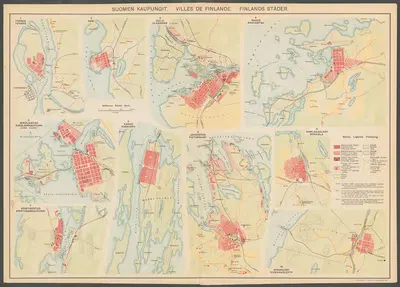 Atlas ofver Finland Pl.59 by Ferdinand Tilgmann, 1910 — digital art print download