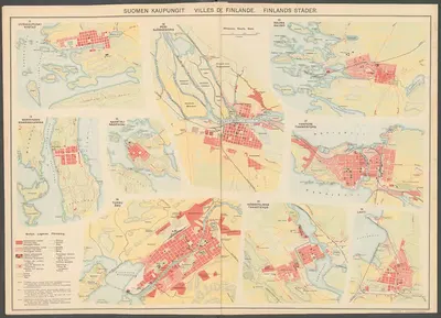Atlas ofver Finland Pl.60 by Ferdinand Tilgmann, 1910 — digital art print download