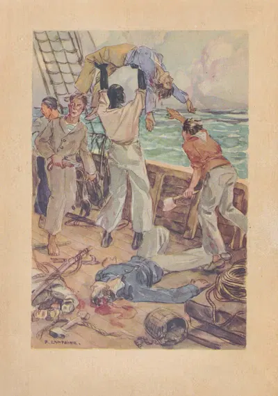 Приключения Артура Гордона Пима Пл.2 by Фернан Лантуан, 1945 — digital art print download