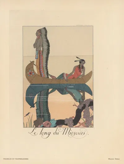 Вдоль Миссури (Фальбала и Фанфрелюш). by Жорж Барбье, 1925 — digital art print download
