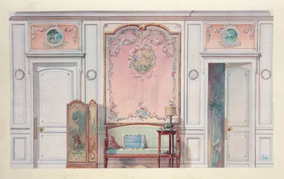 Boudoir cabinet de toilette Louis XVI…. by Georges Rémon, 1907 — digital art print download