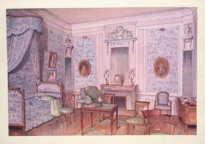 Chambre a coucher (époque de la Constituante)…. by Georges Rémon, 1907 — digital art print download