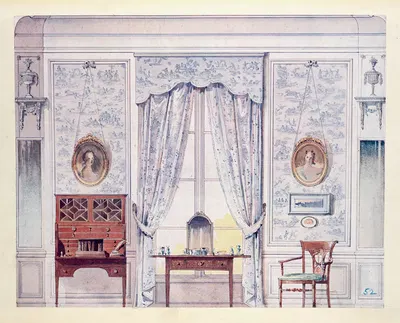 Chambre a coucher (époque de la Constituante)… by Georges Rémon, 1907 — digital art print download