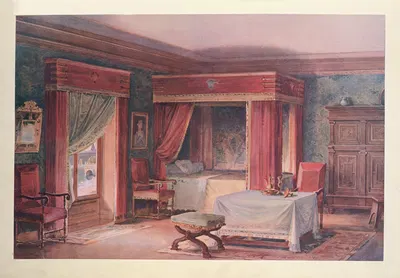 Chambre a coucher Louis XIII (Style d'Abraham Bosse)…. by Georges Rémon, 1907 — digital art print download