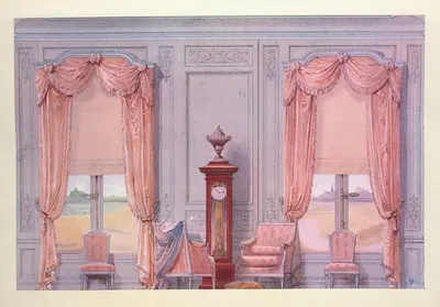 Décor des fenêtres du salon d'attente…. by Georges Rémon, 1907 — digital art print download