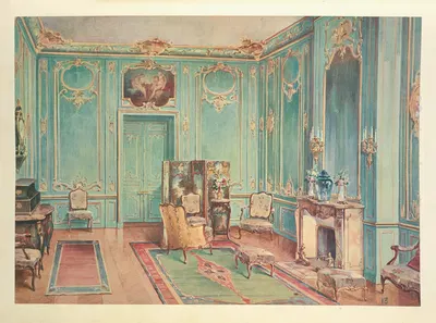 Grand salon style Louis XV…. by Georges Rémon, 1907 — digital art print download