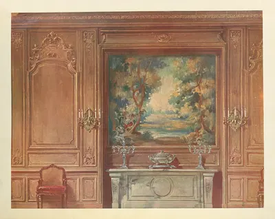 Salle a manger Louis XIV. Vue géométrale. by Georges Rémon, 1907 — digital art print download