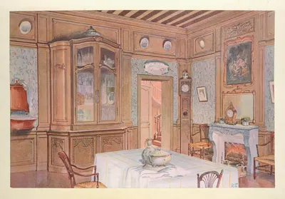 Salle a manger Louis XV de campagne en chêne…. by Georges Rémon, 1907 — digital art print download