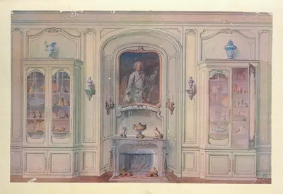 Salle a manger Louis XV, montrant la niche…. by Georges Rémon, 1907 — digital art print download