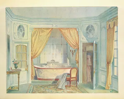 Salle de bains Louis XVI…. by Georges Rémon, 1907 — digital art print download