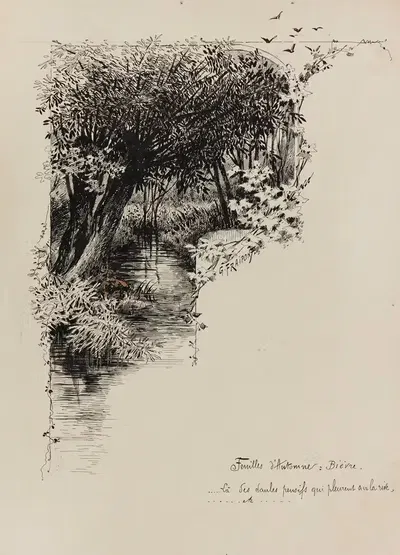 Листья осени Бьевр, Созерцания by Гюстав Фрепон, 1882-1883 — digital art print download