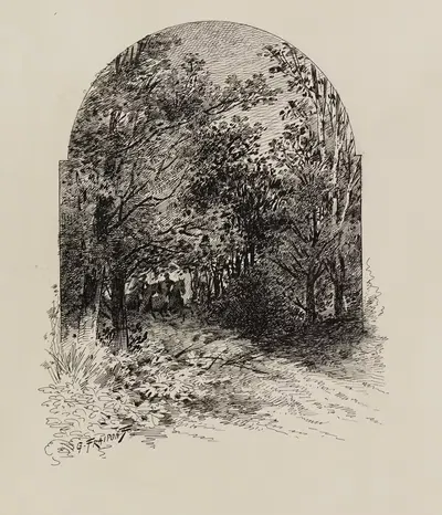 Контемпляции (Сегодня) О чем думали 2 всадника в лесу by Гюстав Фрепон, 1882-1883 — digital art print download