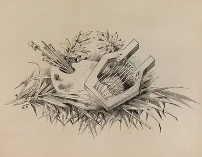 Лира и палитра by Гюстав Фрепон, 1882-1883 — digital art print download