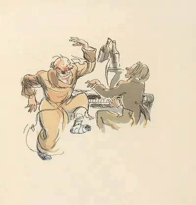 Scènes de la vie de Bohème Pl.05 by Hautot, 1945 — digital art print download