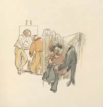 Scènes de la vie de Bohème Pl.06 by Hautot, 1945 — digital art print download