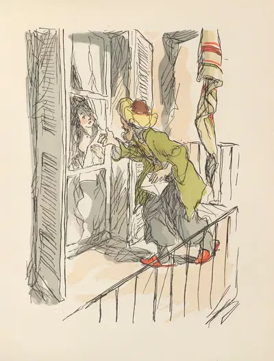 Scènes de la vie de Bohème Pl.08 by Hautot, 1945 — digital art print download