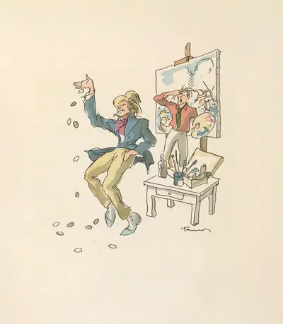 Scènes de la vie de Bohème Pl.11 by Hautot, 1945 — digital art print download